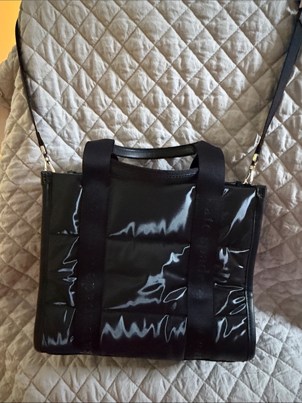 kate spade Black Quilted Patent Tote